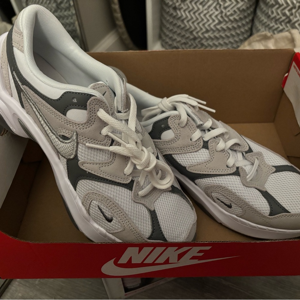 Nike White and Gray Athletic Shoes